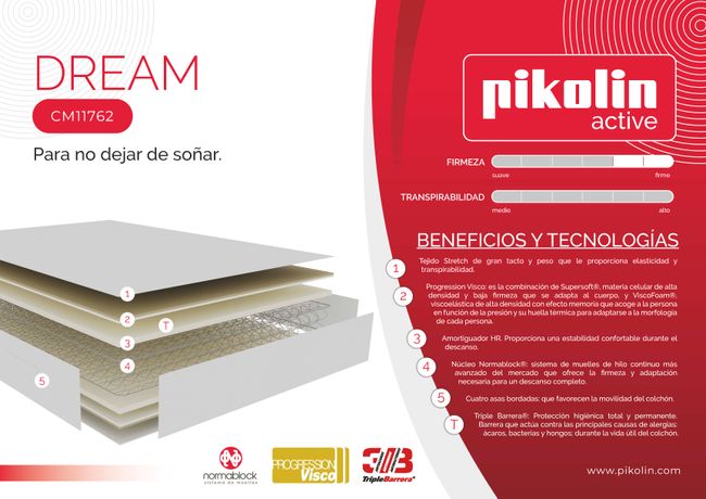 COLCHÓN MODELO MORFEO DREAM PIKOLIN