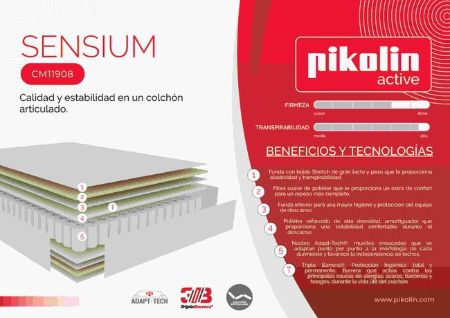 COLCHÓN MODELO SENSIUM PIKOLIN