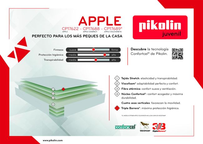 COLCHÓN MODELO APPEL COMPACT PIKOLIN